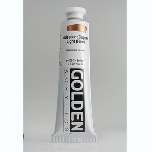 Golden, Heavy Body, Acrylic, Paint, 2oz, Iridescent Copper Light (Fine)